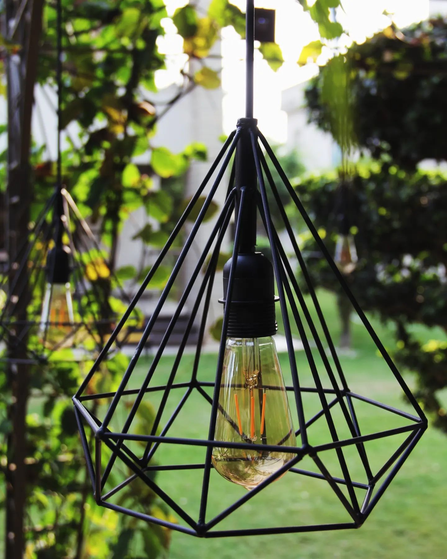 Black Diamond Geometric Pendant Light