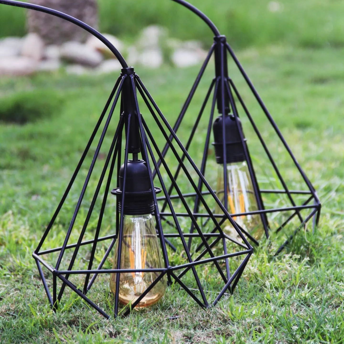 Black Diamond Geometric Pendant Light