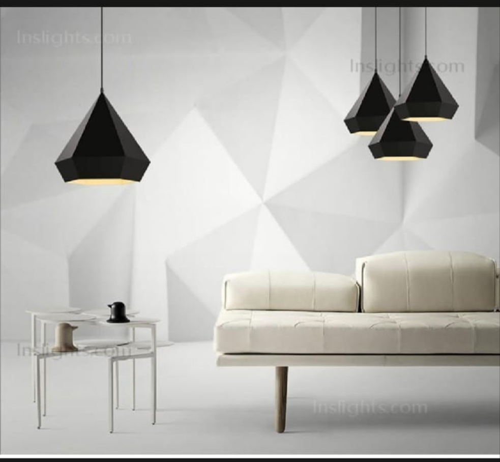 Black full diamond Pendant light