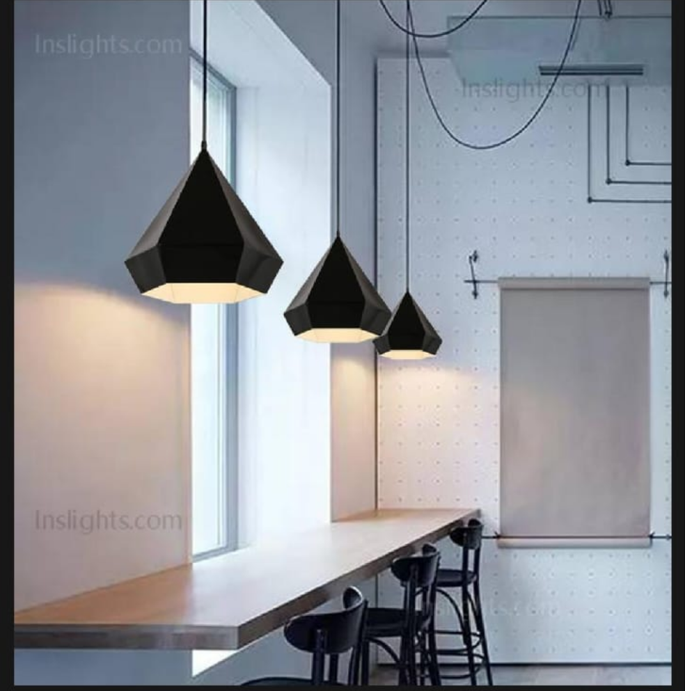 Black full diamond Pendant light