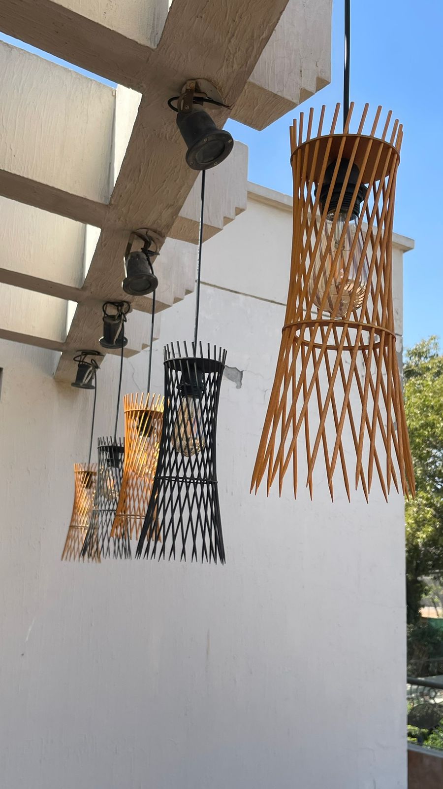 Bamboo/Cylinderical Hanging Pendant Light