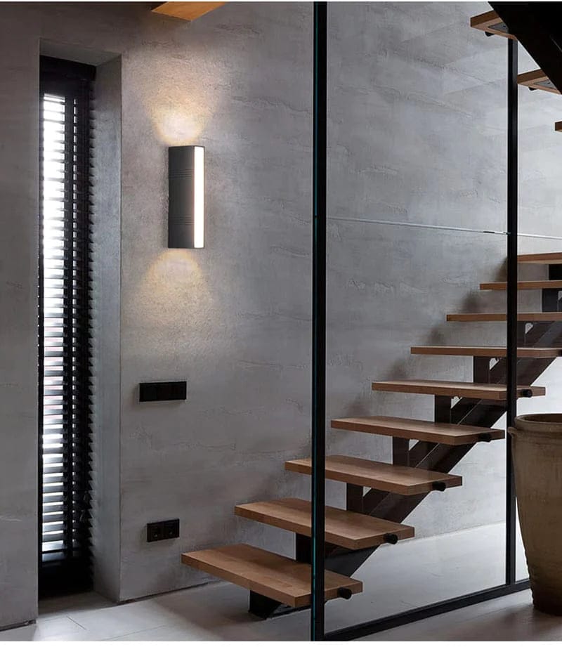 Modern Outdoor black LED wall Light