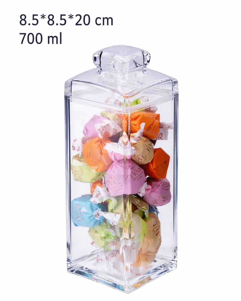 Air Tight Acrylic Canister 700ml/500ml/300ml