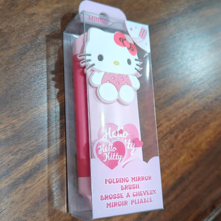 Rectangle Folding Mirror Brush (Hello Kitty)