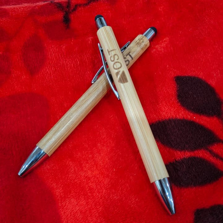 Premium bamboo ball pen with stylus