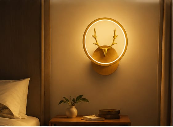 LED Wall Light circle Gold