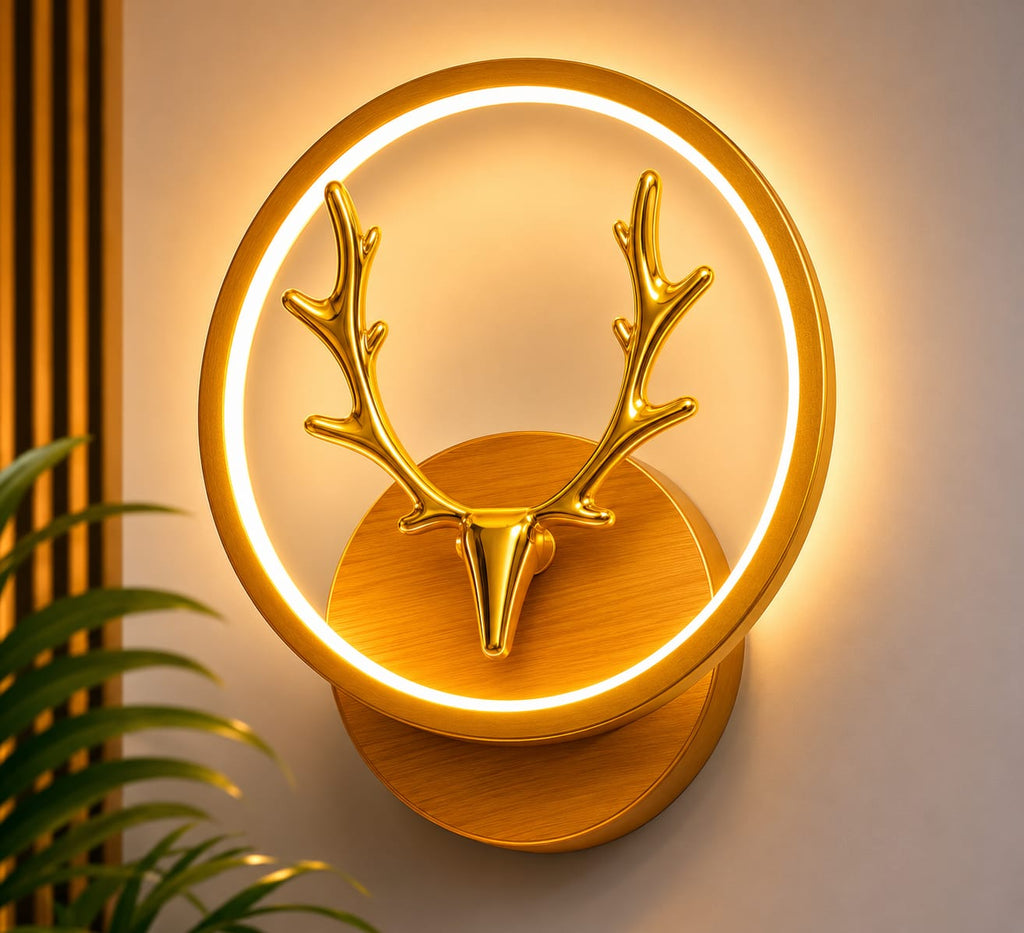 LED Wall Light circle Gold