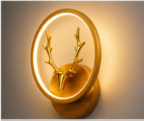 LED Wall Light circle Gold