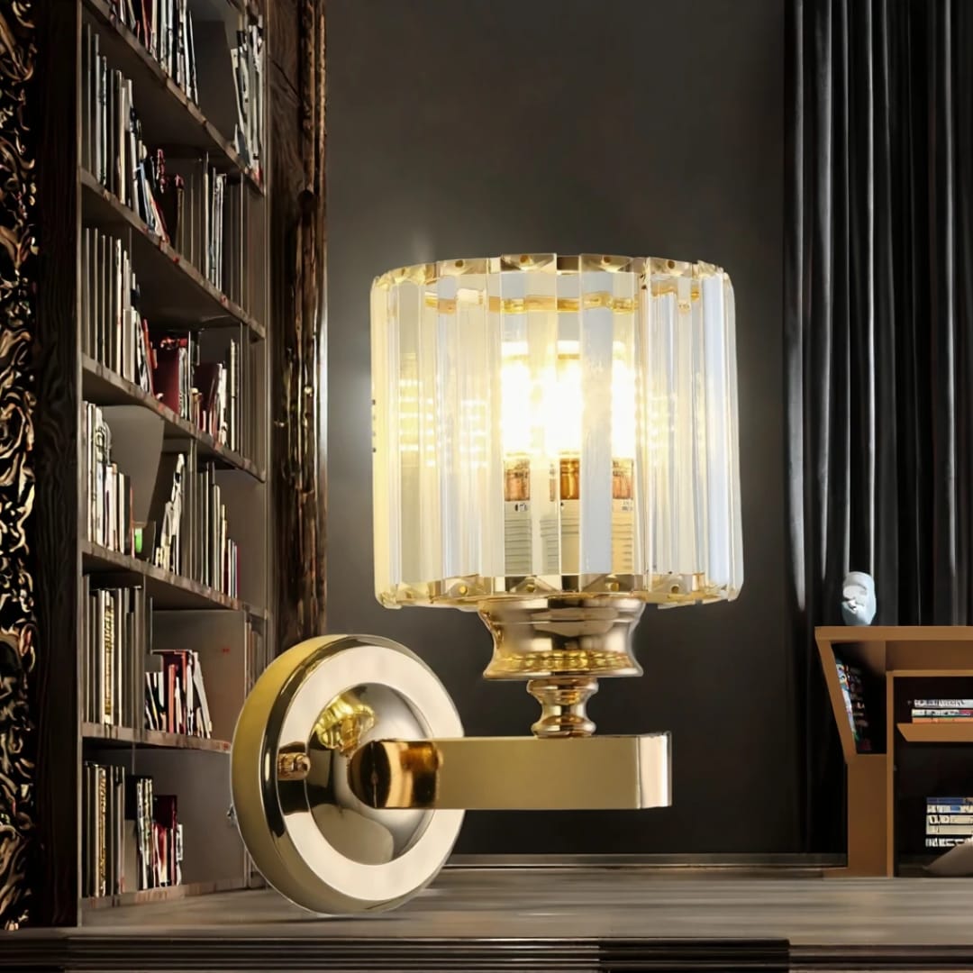 Luxury Crystal Wall Light – Gold Finish