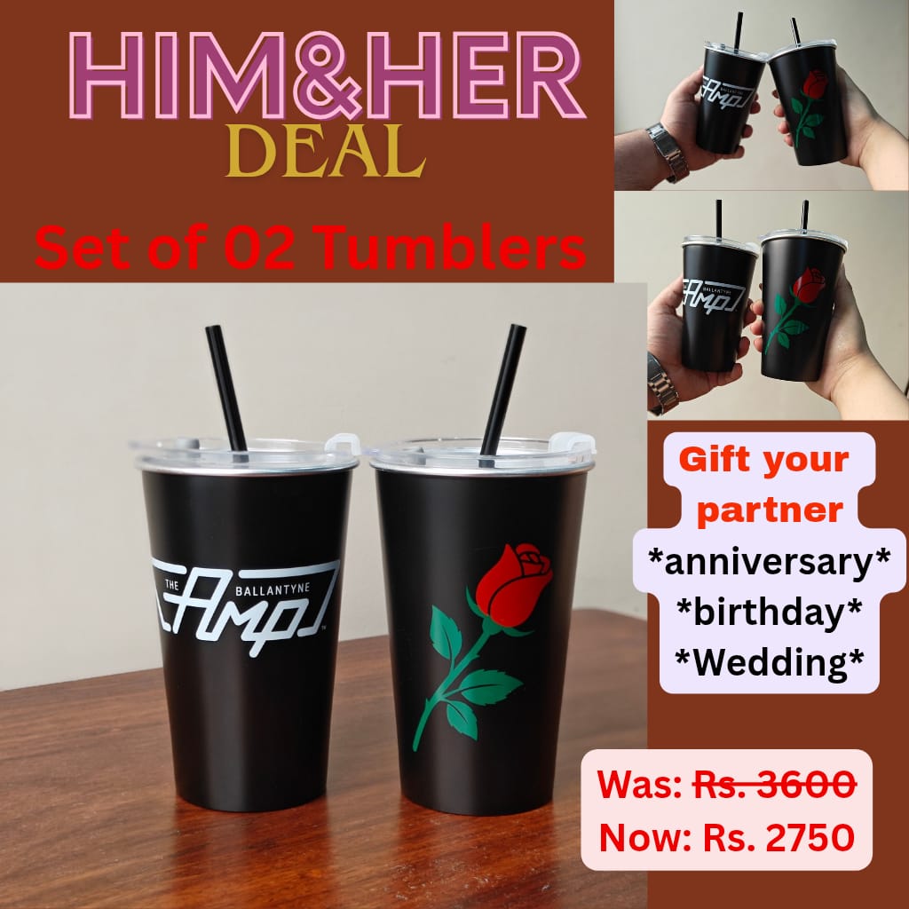 HIM & HER Tumbler Deal 470ml (Pack of 02)