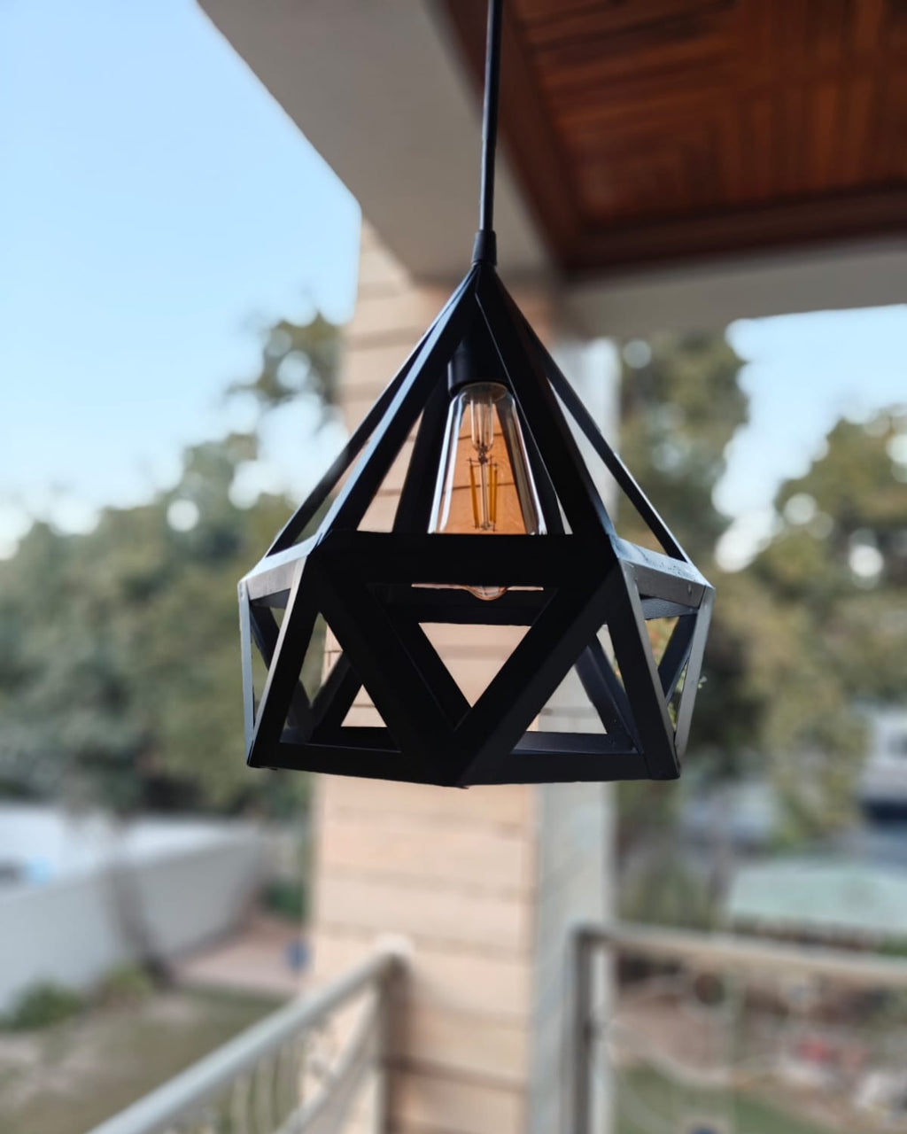 Big Diamond Shaped Pendant Light