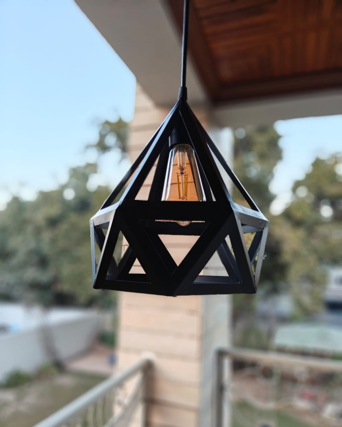 Big Diamond Shaped Pendant Light