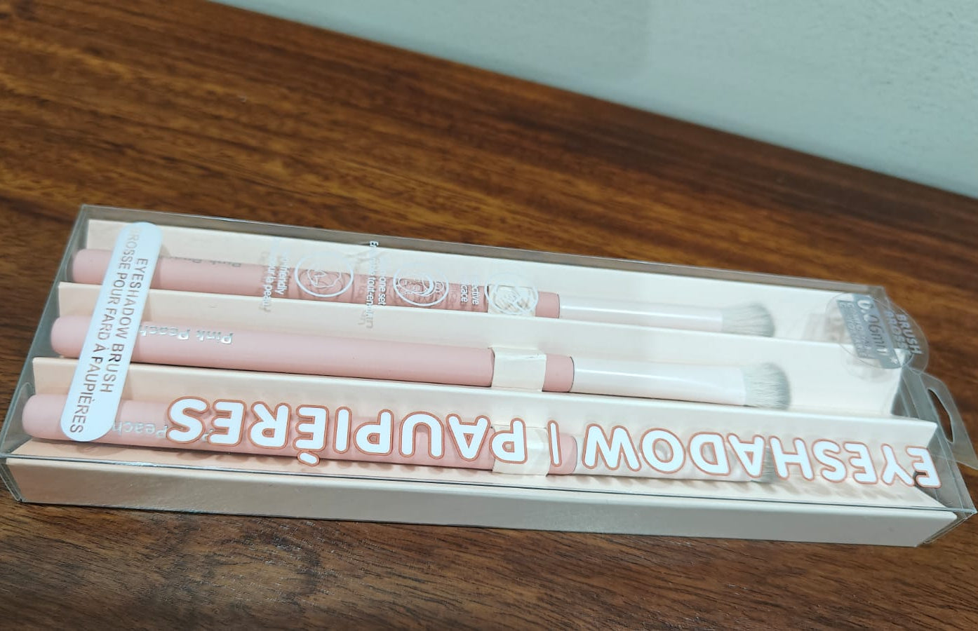 Peach Pink Series Eyeshadow Brushes Set (3 pcs)