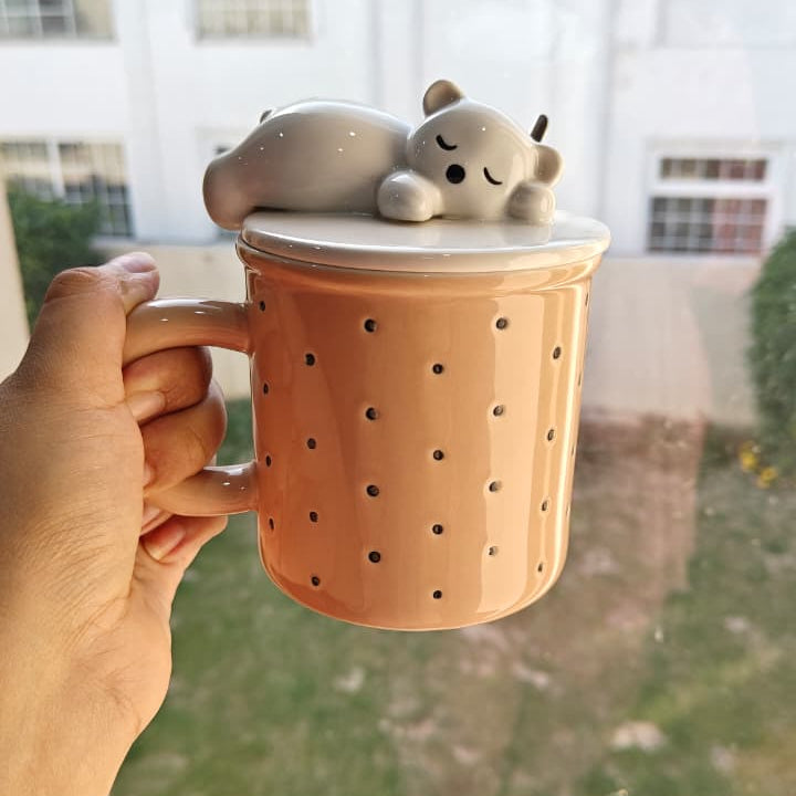 Bear lid Mug