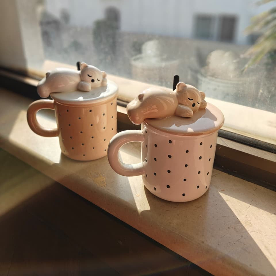Bear lid Mug
