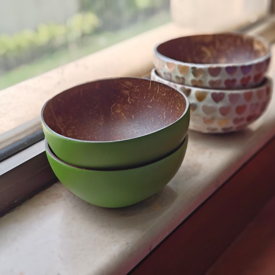 Green Coconut Shell Jumbo Bowl (1/2/6 pc)