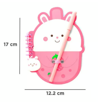 Miniso Milk Tea Series Wirebound Memo Pad - 80 Sheets (Kitten)