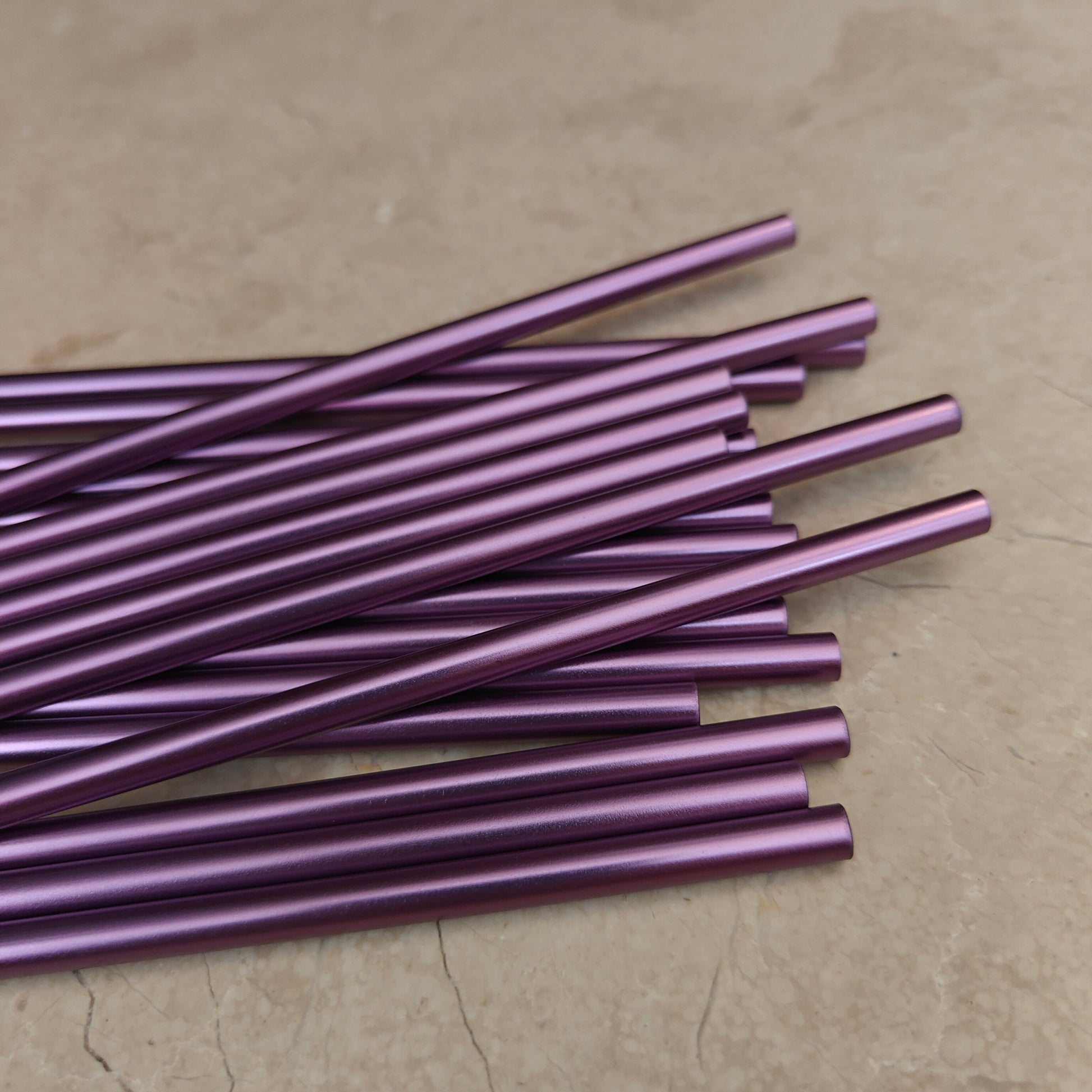 Reusable Aluminum Straws (Pack of 6)