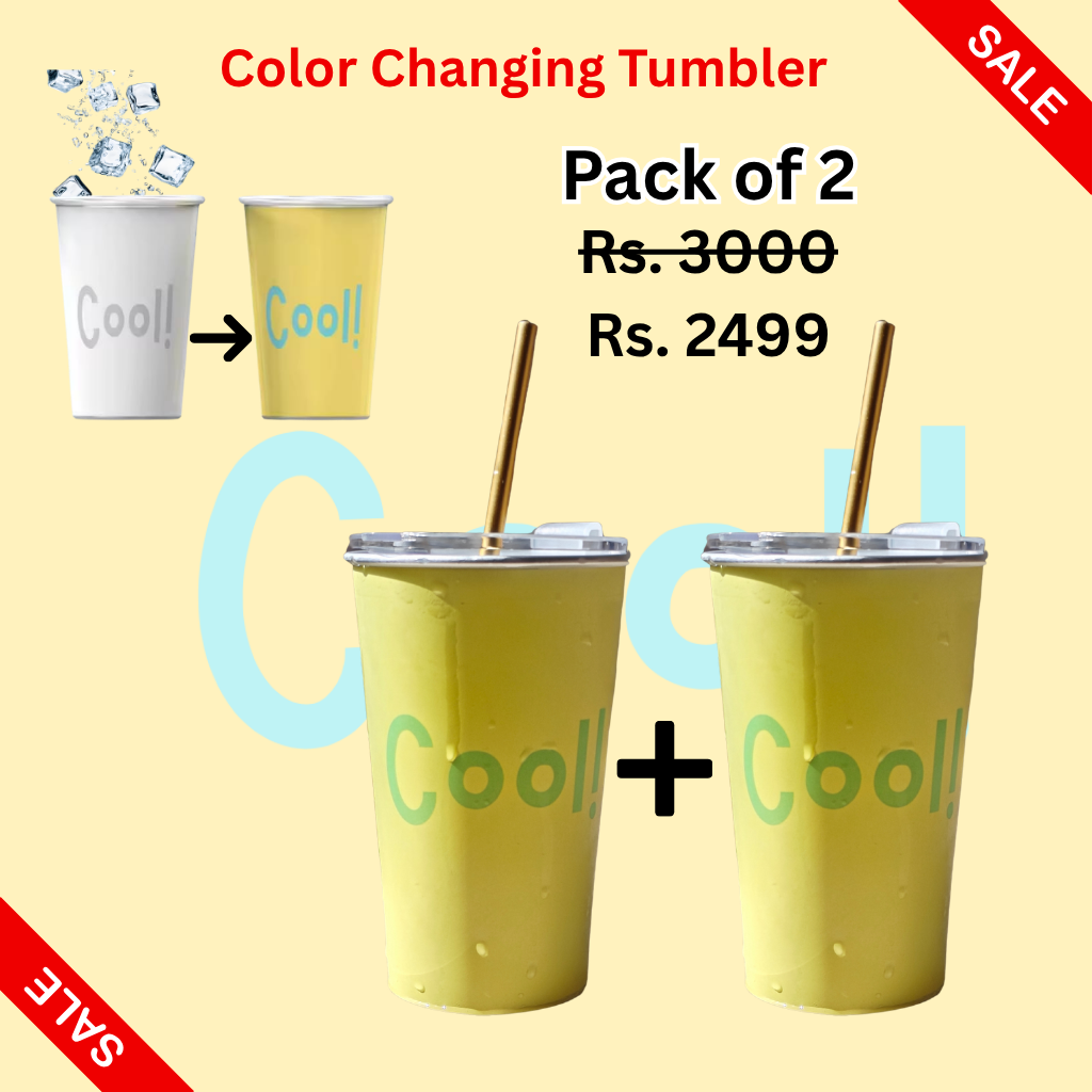 COOL (Yellow) color changing Tumbler (470 ml)