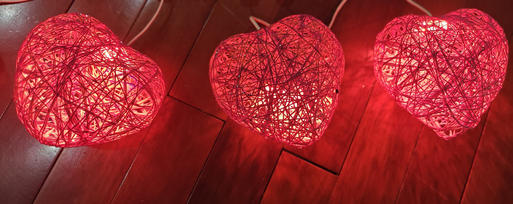 String heart shaped light