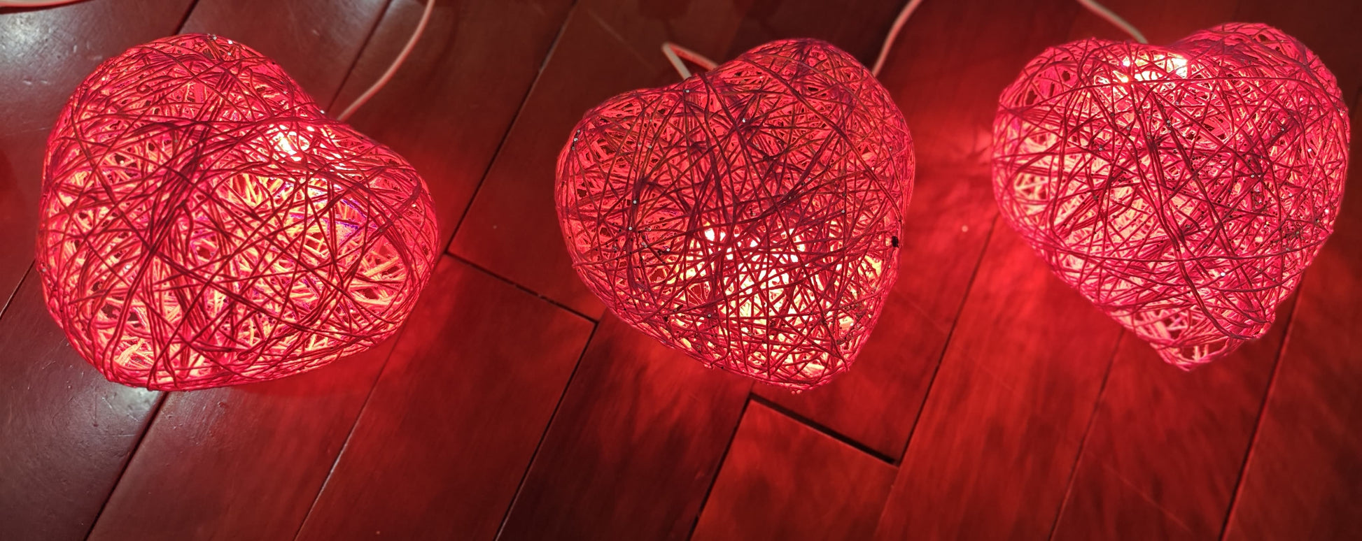 String heart shaped light