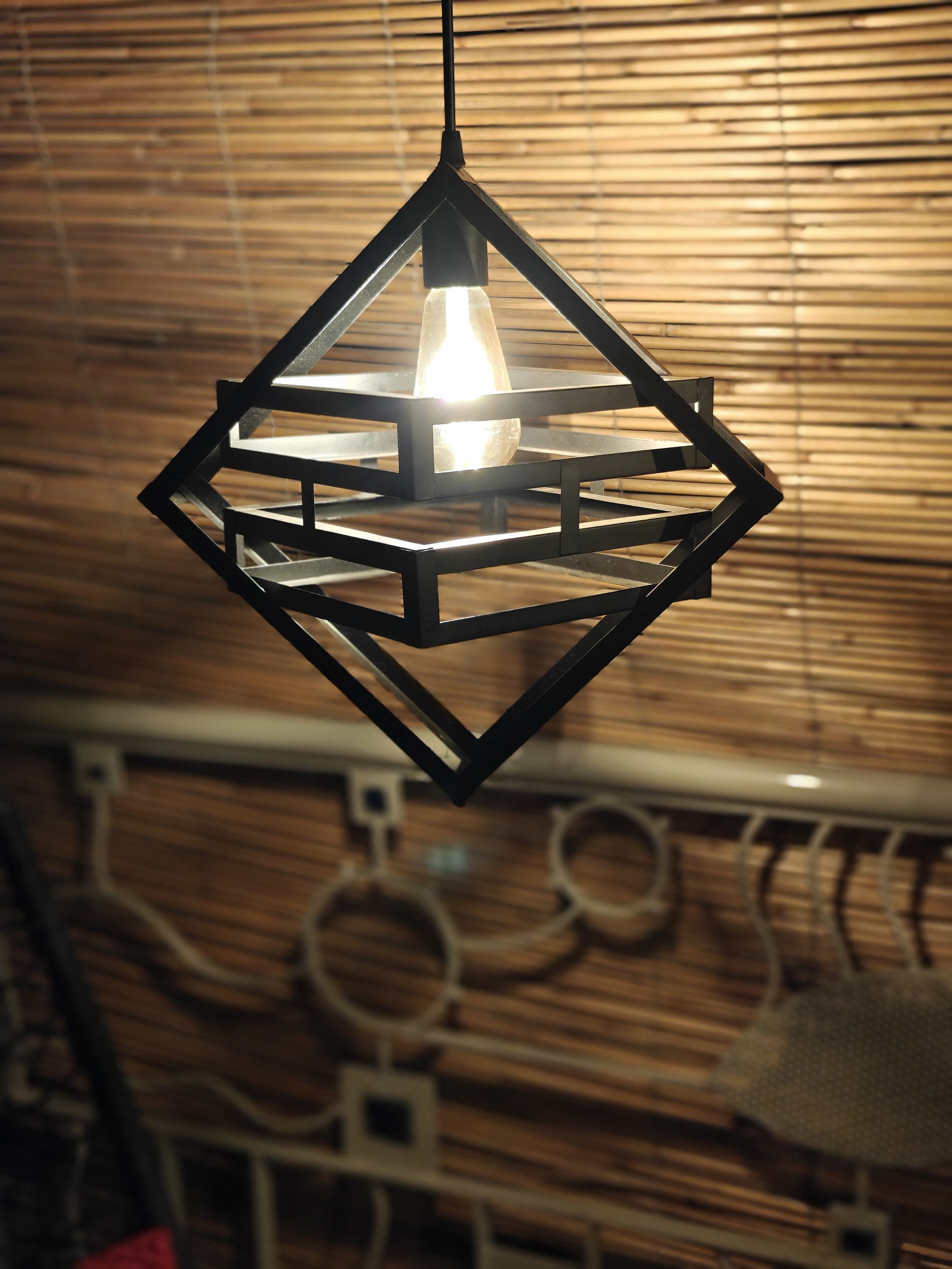 Rhombus Shaped Pendant Light