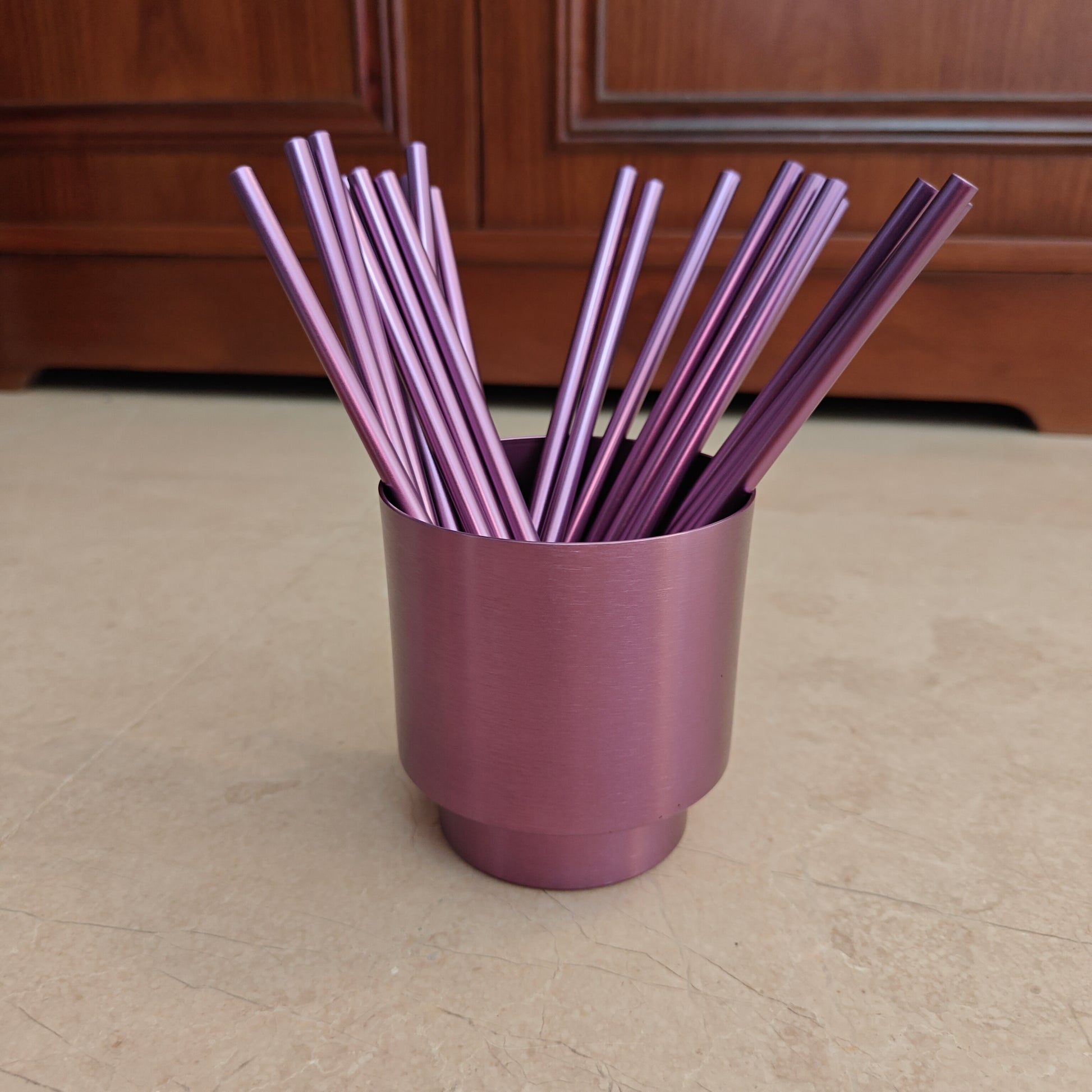 Reusable Aluminum Straws (Pack of 6)