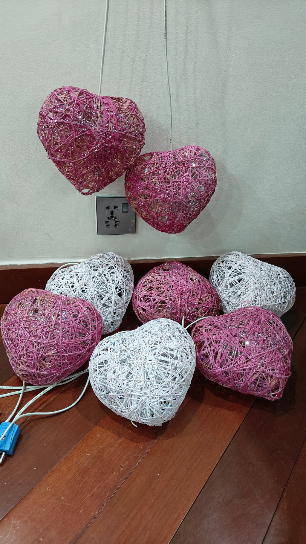 String heart shaped light