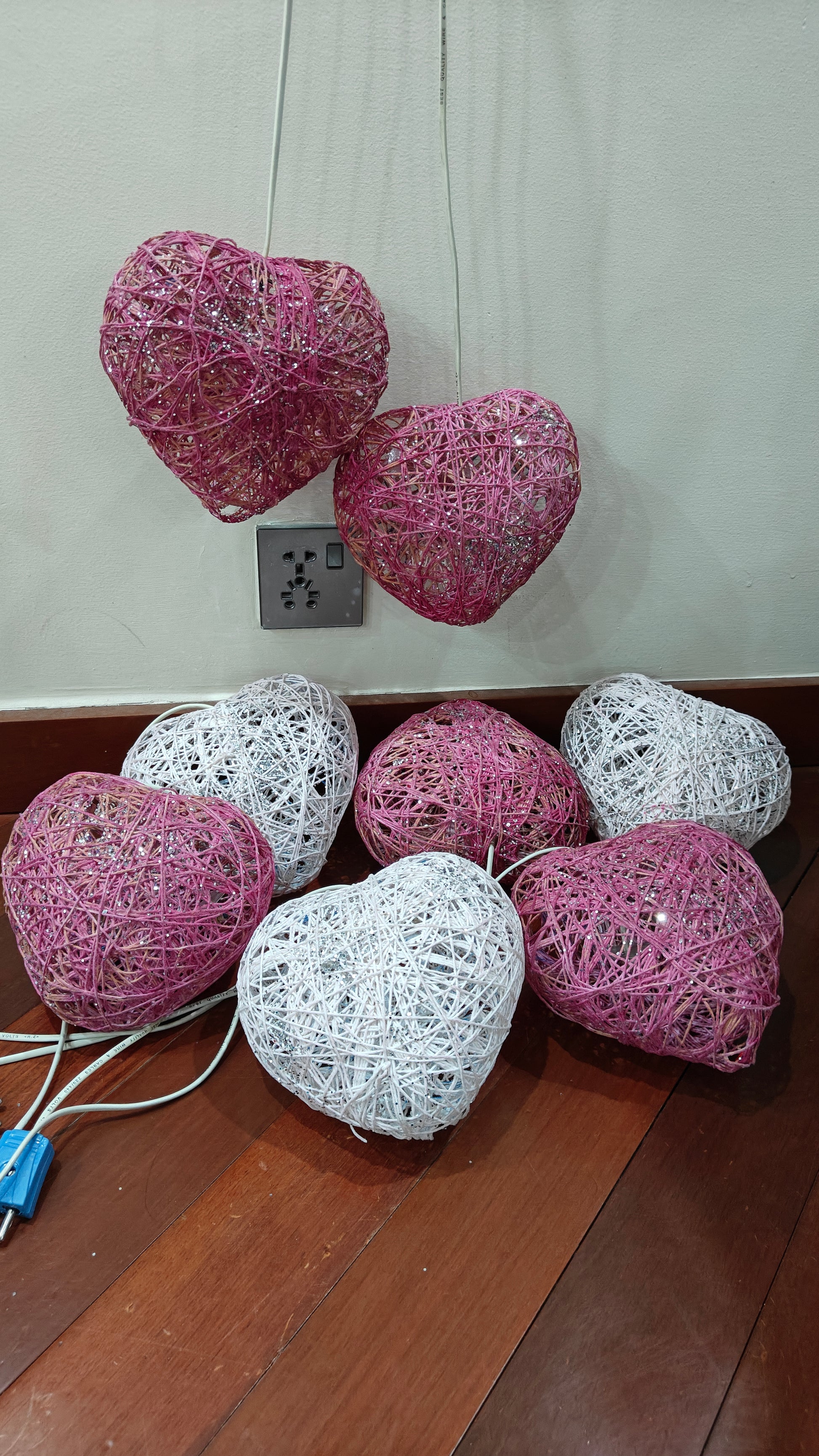 String heart shaped light