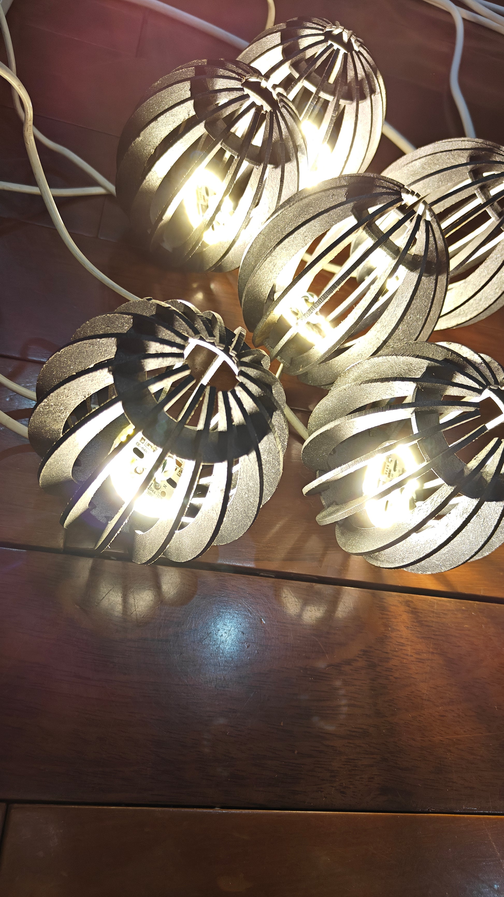 LED Wooden Pendant light