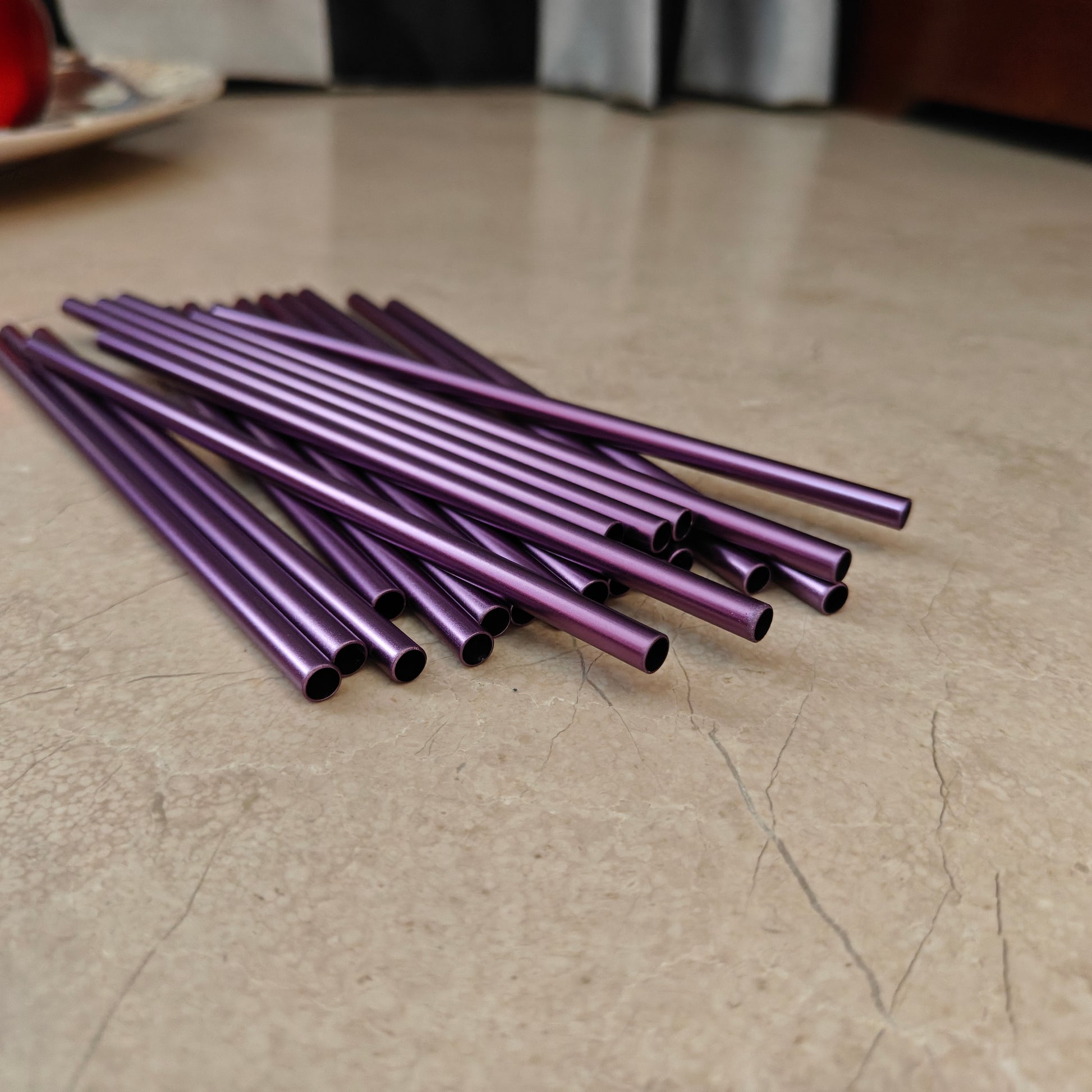 Reusable Aluminum Straws (Pack of 6)