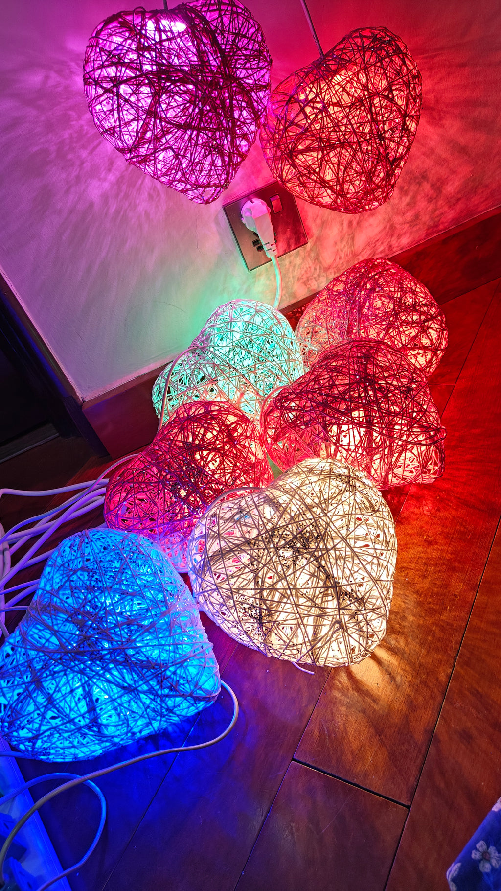 String heart shaped light