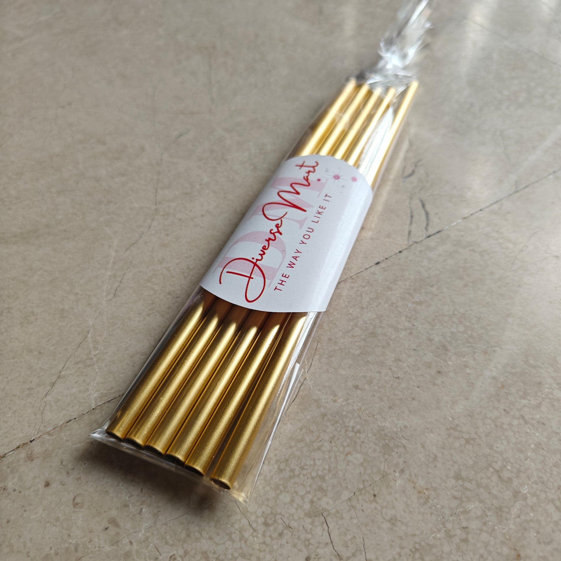 Reusable Aluminum Straws (Pack of 6)
