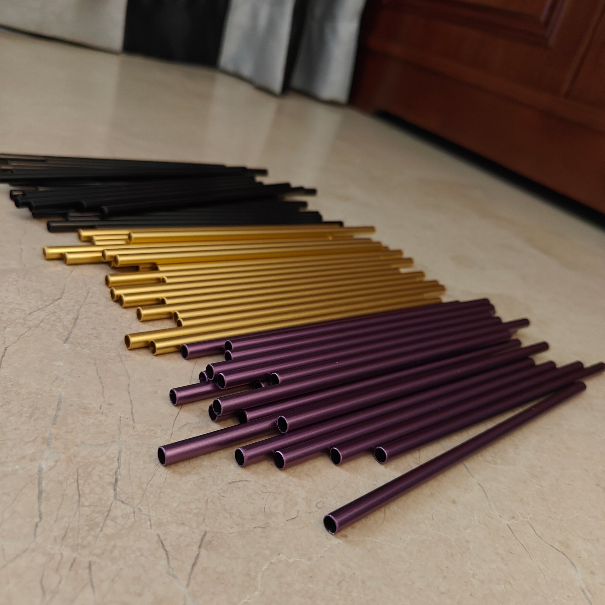 Reusable Aluminum Straws (Pack of 6)