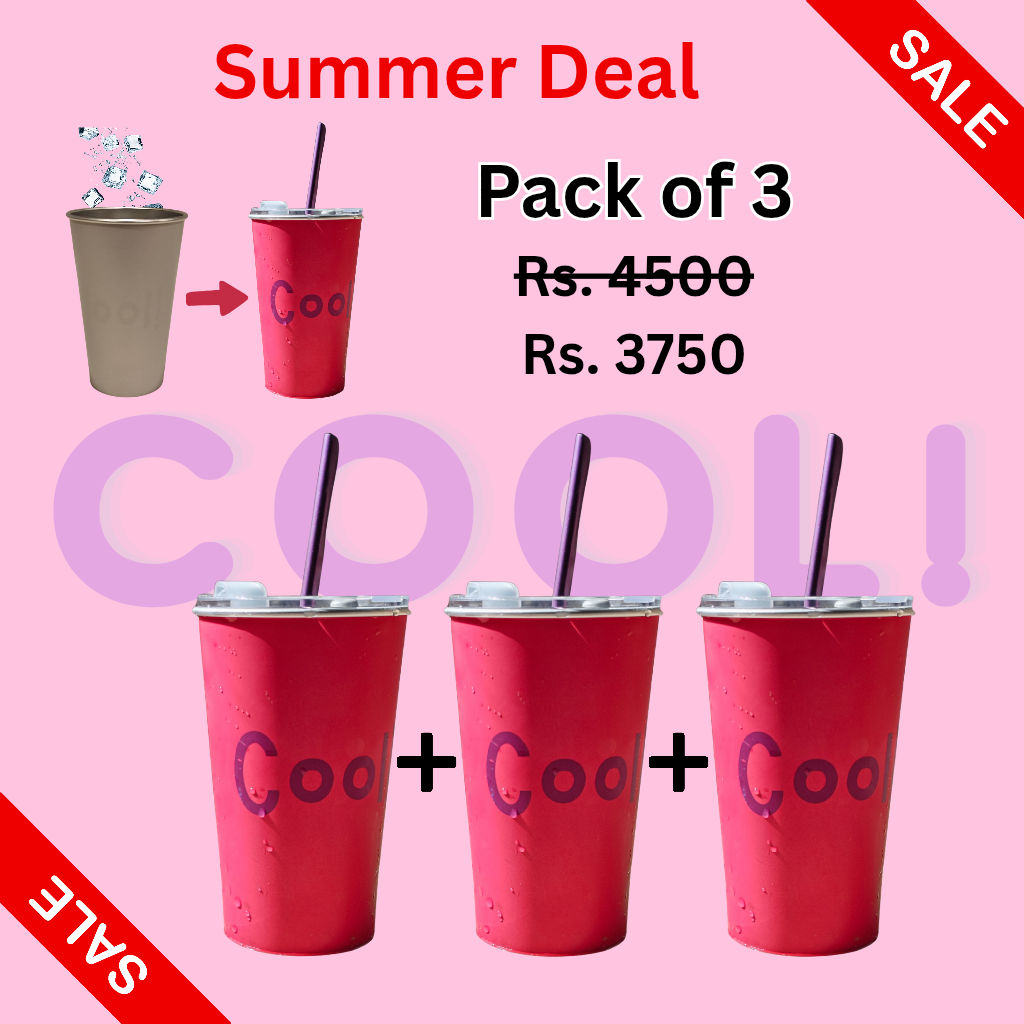 COOL (Pink) color changing Tumbler (470 ml)